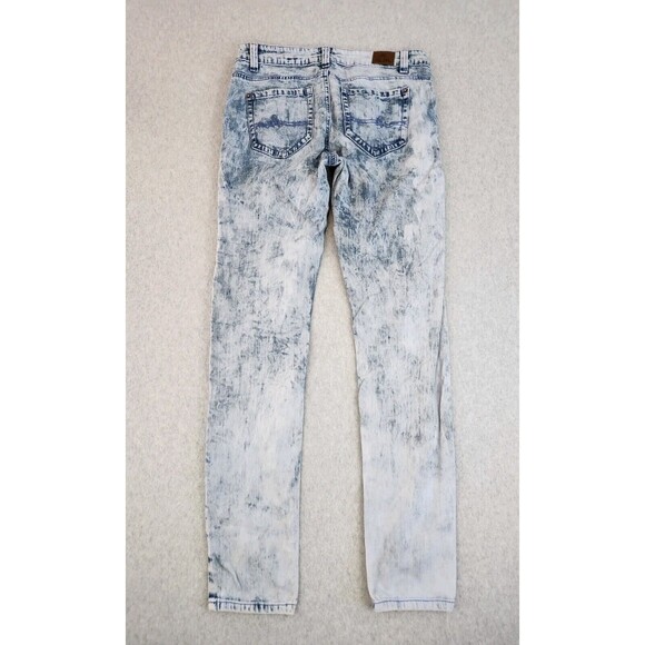 This is mine skinny Acid Washed denim 80s 90s jeans SZ 9 Inseam 32.5" waist 32" - Picture 11 of 11